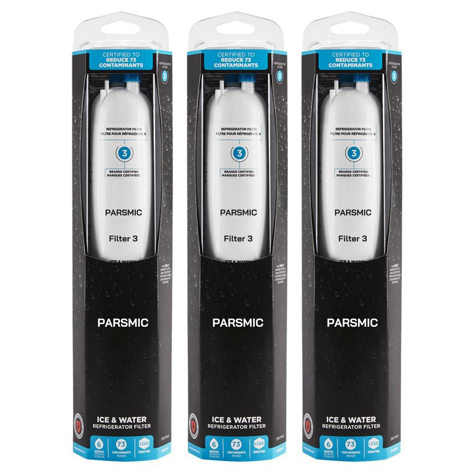 3-Pack EDR3RXD1 Water Filter 3 – 4396710 Refrigerator Water Filter Replacement Fridge Filter