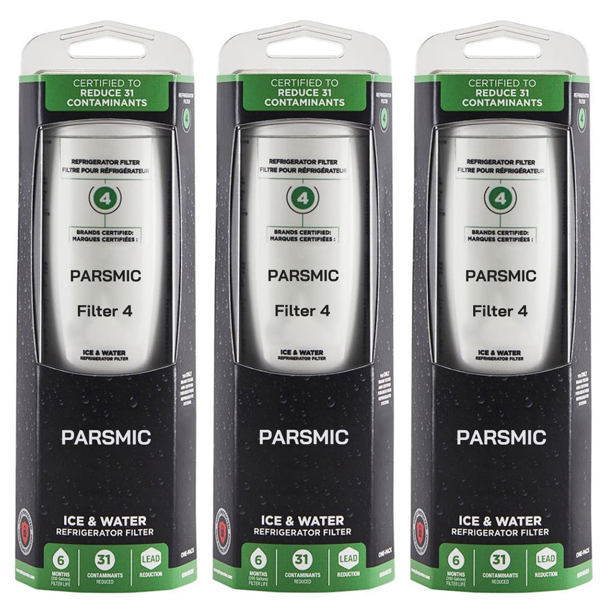 3-Pack EDR4RXD1 Water Filter 4 – UKF8001 Refrigerator Water Filter Replacement Fridge Filter